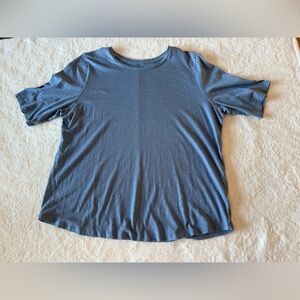 Eileen Fisher Slate Blue Short Sleeve Top